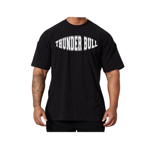 black short sleeve t-shirt bulge design