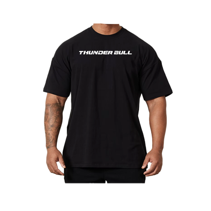 Thunder Bull Oversized Black T-shirt