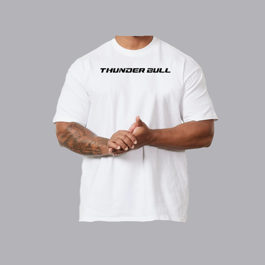 Thunder Bull Oversized White T-shirt