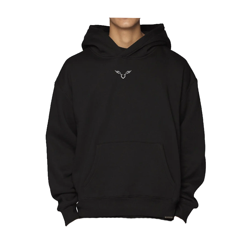 Black Thunder Bull Hoodie (Brand Logo)