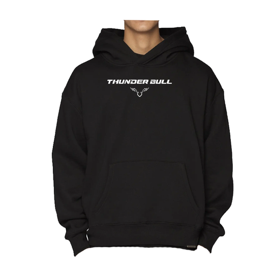 Black Thunder Bull Hoodie (Brand Name/Logo)