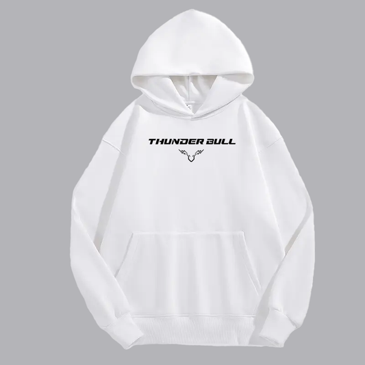 White Thunder Bull Hoodie (Brand Name/Logo)