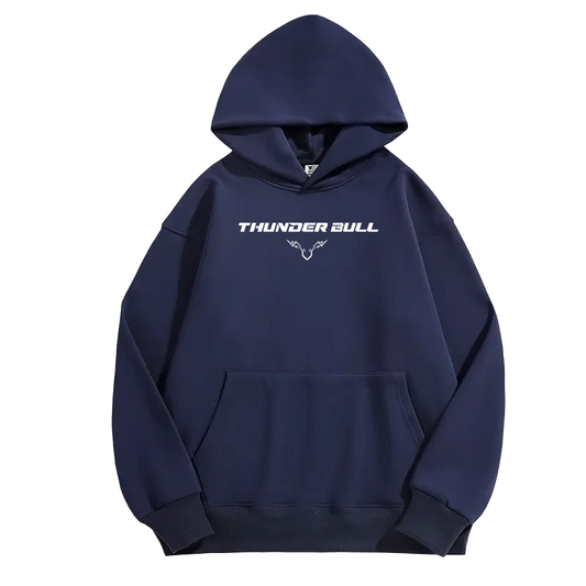 Navy Thunder Bull Hoodie (Brand Name/Logo)